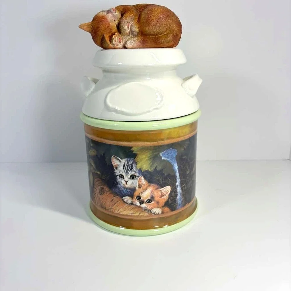 The Bradford Exchange Premier Edition 2017 Cozy Kitten Canister by Jurgen Scholz